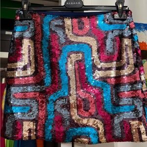 Trina Turk Vibrant Sequin Mini Skirt